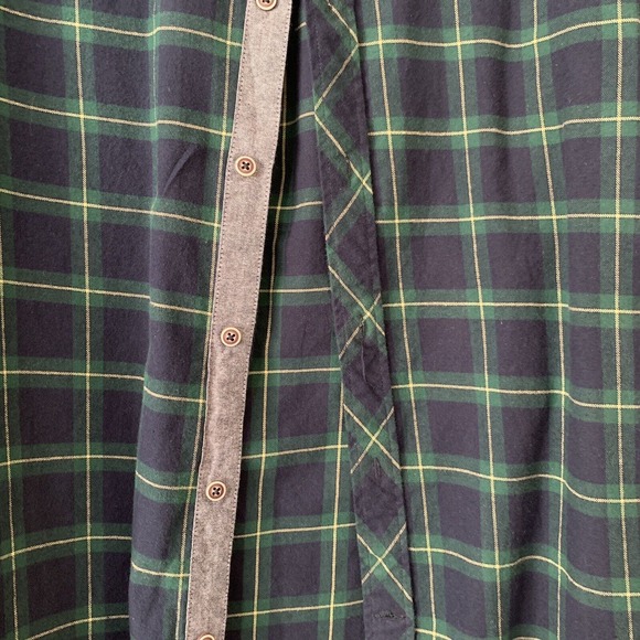 Men's Long Sleeve Shirt Int'l Report Casual Flannel Blue Plaid Small-Medium - Picture 2 of 9